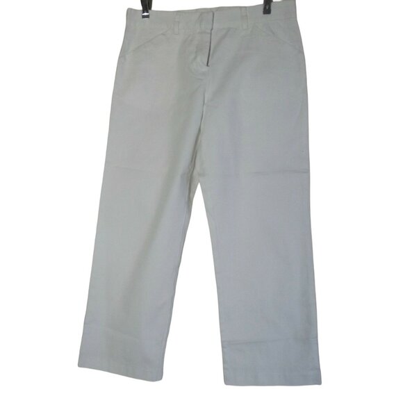 CJ Golf Pants Womens Size 4 White Cotton Stretch Mid Rise Cropped crop pant - Picture 1 of 6